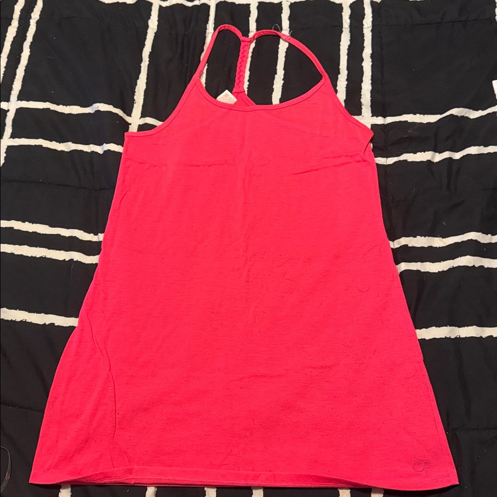 OP Coral Pink Braided Strap Top